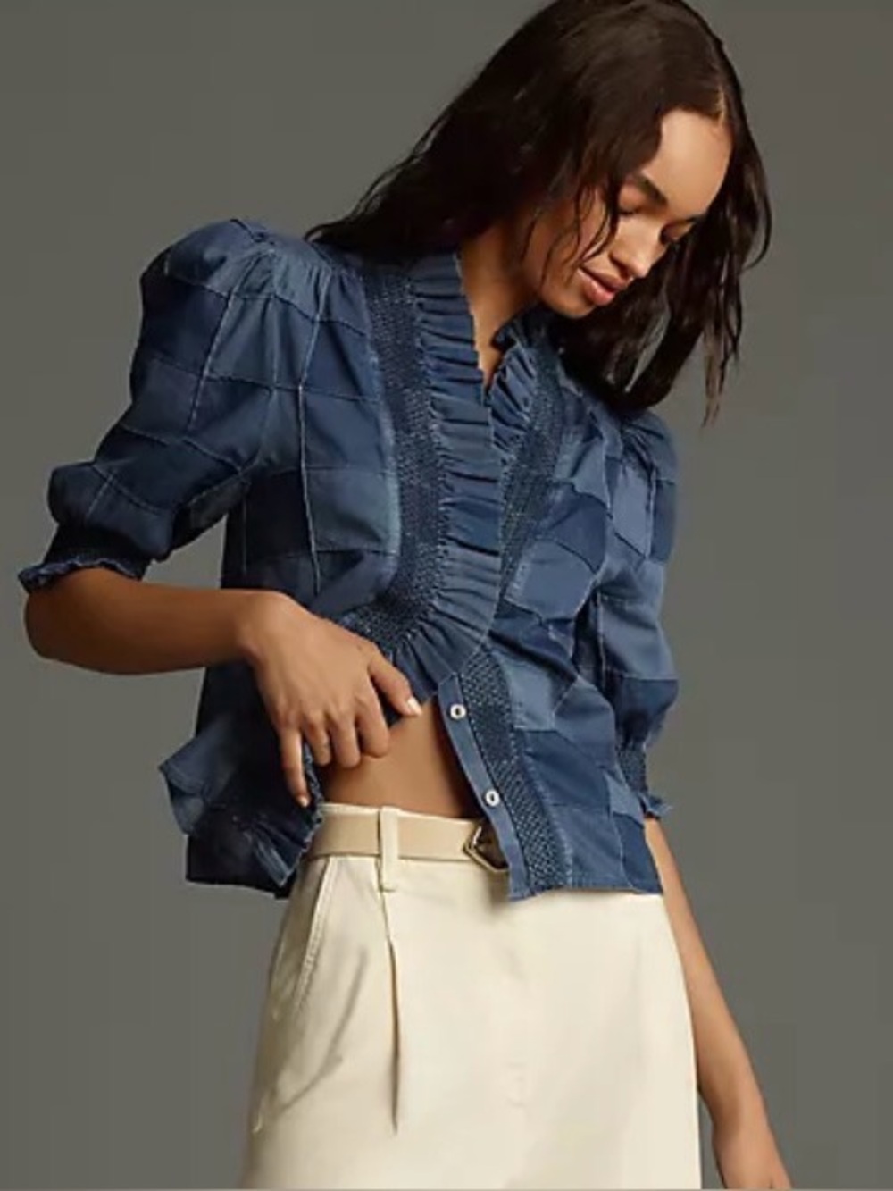 Love the Label Denim Patchwork top